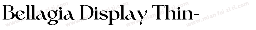 Bellagia Display Thin字体转换
